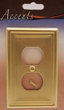 Load image into Gallery viewer, Satin Brass Wall plate, Duplex, Generous Size, 4.9in (12.44cm) x 3.1in (7.87cm) x 0.2(0.50cm) Deep_2-190DSB
