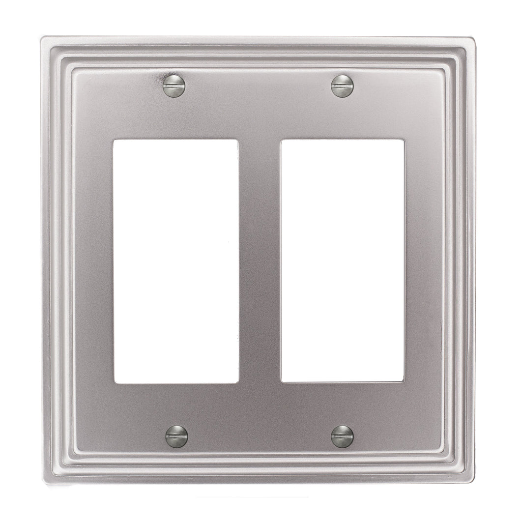 Aztec Satin Nickel Cast Metal Wallplate - 65RR