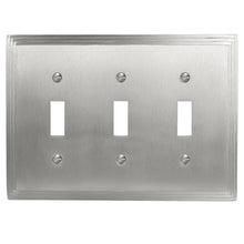 Load image into Gallery viewer, Aztec Satin Nickel Cast Metal Wallplate - 65TTT
