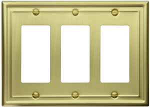 Satin Brass Brushed Electrical Wall-plate [2-190]