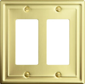 Satin Brass Brushed Electrical Wall-plate [2-190]