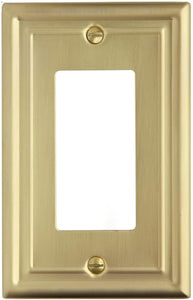 Satin Brass Brushed Electrical Wall-plate [2-190]