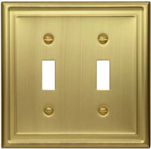 Load image into Gallery viewer, Satin Brass Brushed Electrical Wall-plate [2-190]
