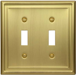 Satin Brass Brushed Electrical Wall-plate [2-190]