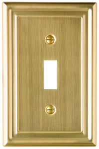 Satin Brass Brushed Electrical Wall-plate [2-190]