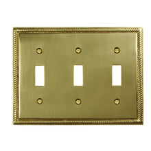 Load image into Gallery viewer, Georgian Solid Brass Casting Wall Plate - 1-53D
