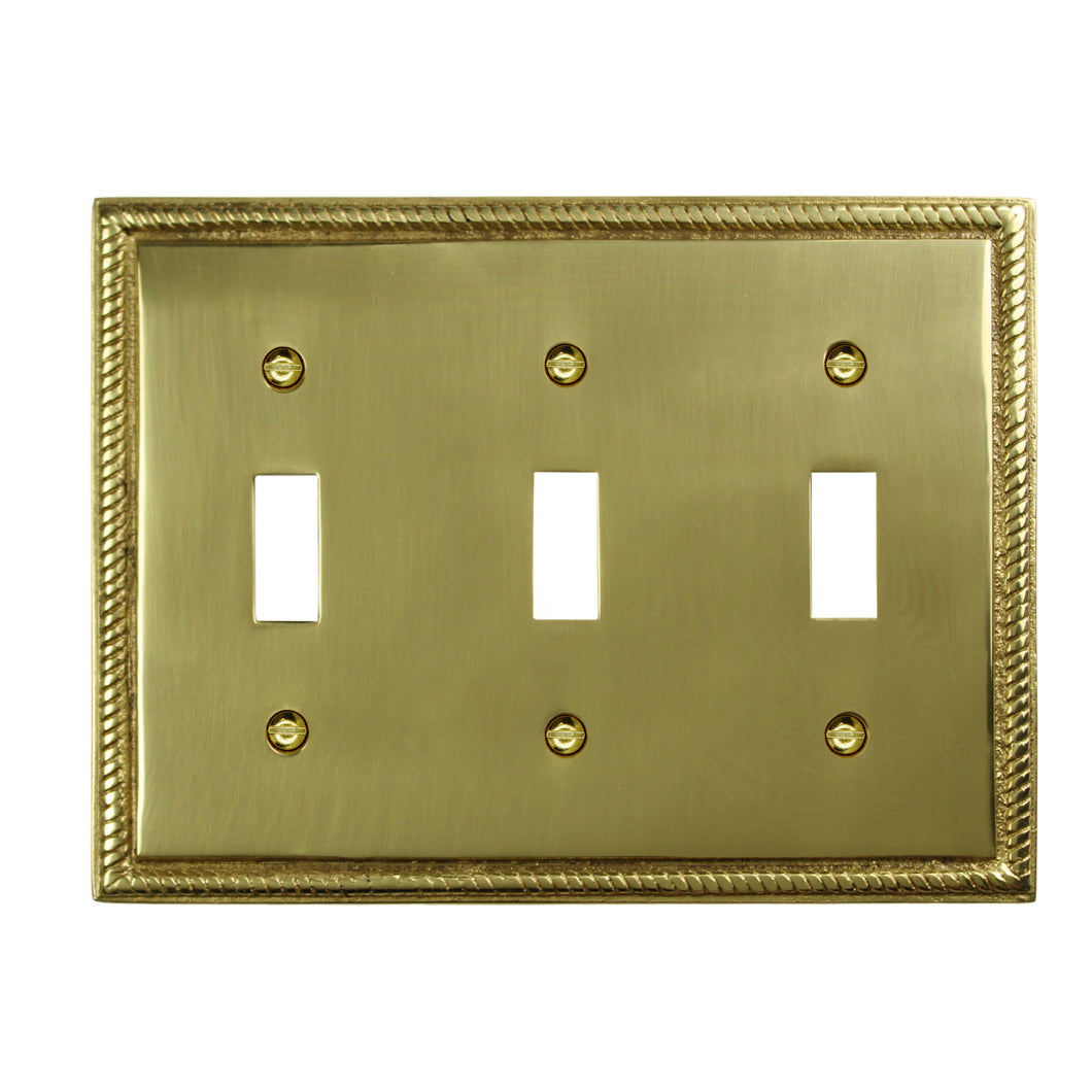 Georgian Solid Brass Casting Wall Plate - 1-53TTT