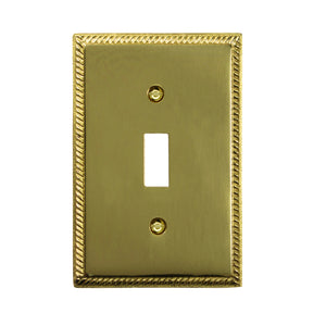 Georgian Solid Brass Casting Wall Plate - 1-53TT