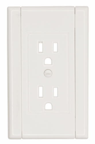 Plastic White w/White Sides Wallplate 1Duplex