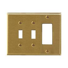 Load image into Gallery viewer, Metal Traditional Brass Wallplate - 2-163RRBR
