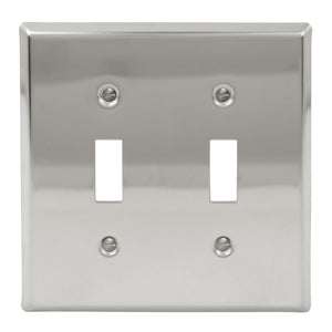 Decorative Chrome Plated Double Toggle Wall-plate