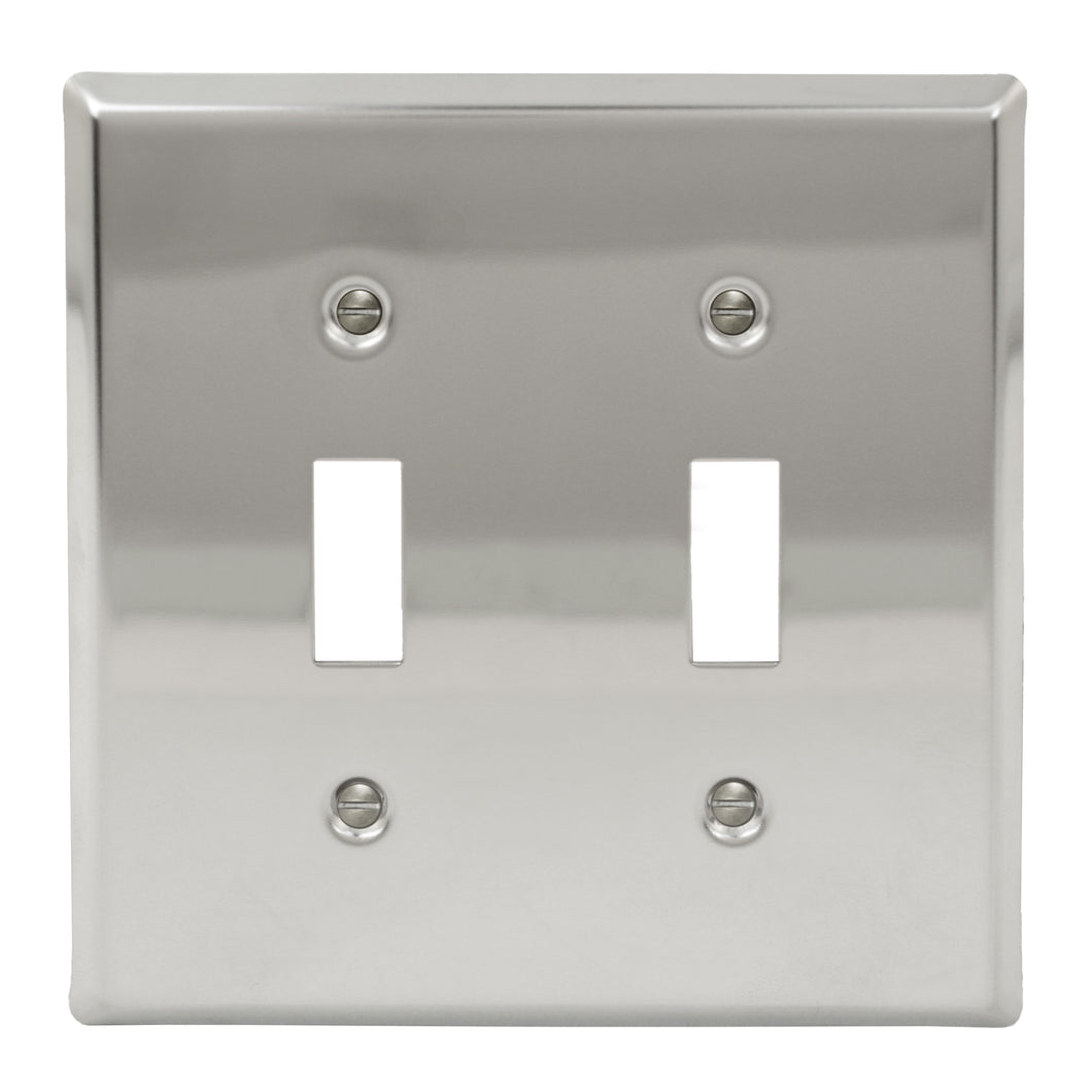 Decorative Chrome Plated Double Toggle Wall-plate