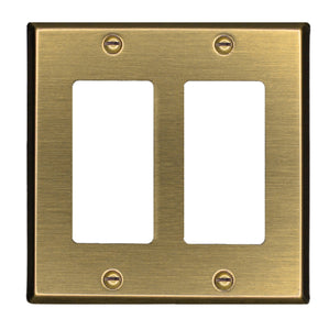 Traditional Antique Brass Wall Plate - 2-163BAB