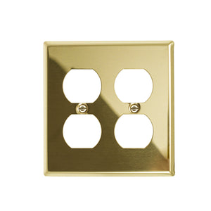 Metal Traditional Brass Wallplate - 2-163TTTBR