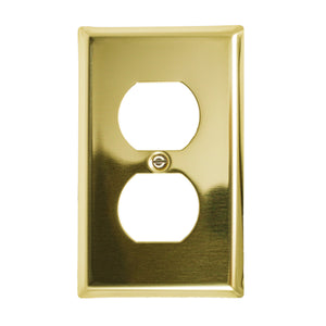 Metal Traditional Brass Wallplate - 2-163TELBR