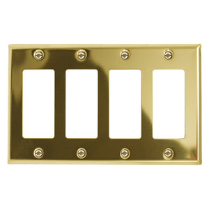 Metal Traditional Brass Wallplate - 2-163DDBR