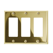 Load image into Gallery viewer, Metal Traditional Brass Wallplate - 2-163R4BR
