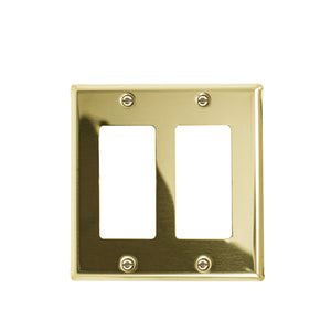 Metal Traditional Brass Wallplate - 2-163TDBR