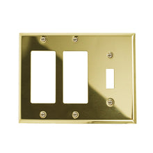 Load image into Gallery viewer, Metal Traditional Brass Wallplate - 2-163RRBR
