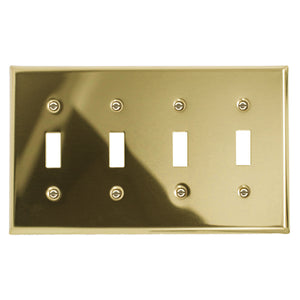 Metal Traditional Brass Wallplate - 2-163BBR