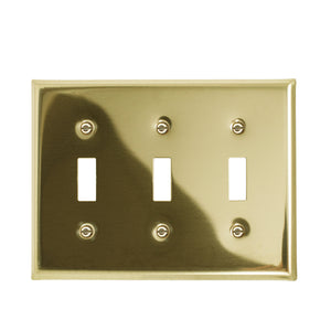 Metal Traditional Brass Wallplate - 2-163TTBR