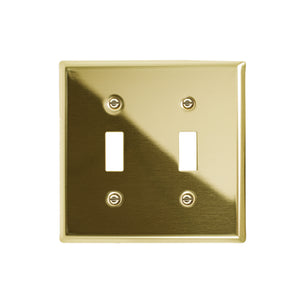 Metal Traditional Brass Wallplate - 2-163DDBR