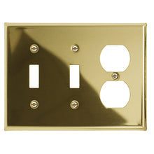 Load image into Gallery viewer, Metal Traditional Brass Wallplate - 2-163RRBR
