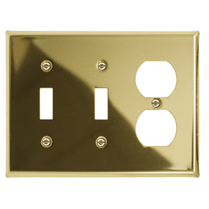 Metal Traditional Brass Wallplate - 2-163RRBR