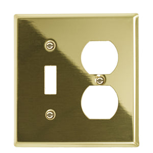 Metal Traditional Brass Wallplate - 2-163RRBR