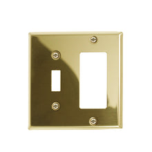 Load image into Gallery viewer, Metal Traditional Brass Wallplate - 2-163RRBR
