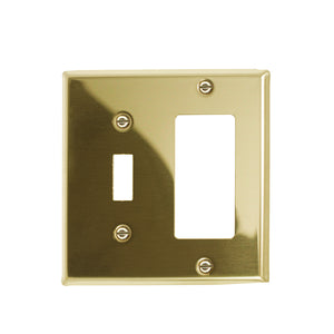 Metal Traditional Brass Wallplate - 2-163RRBR