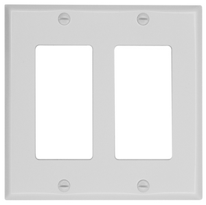 White Traditional Metal Wallplate - 2-164TT