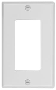 White Traditional Metal Wallplate - 2-164TT