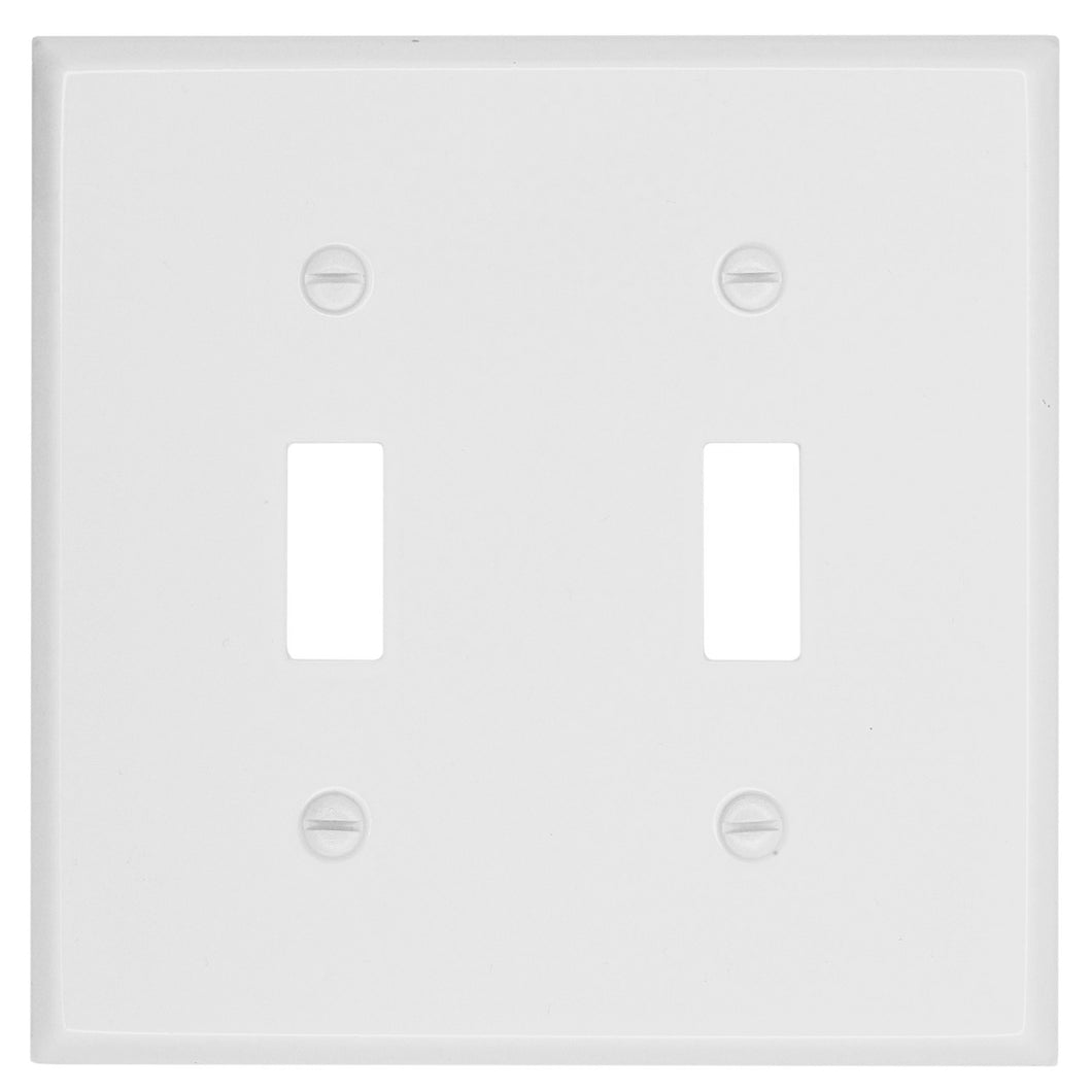 White Traditional Metal Wallplate - 2-164TT