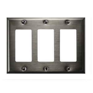 Decorative Metal Traditional Satin Nickel Wall Plate - 2-167R4BN