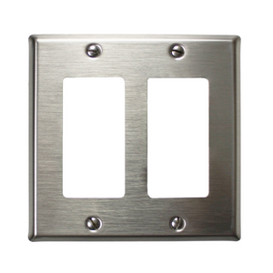 Decorative Metal Traditional Satin Nickel Wall Plate - 2-167R4BN