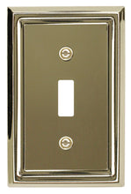 Load image into Gallery viewer, Decorative Contoured Metal &quot;Estate&quot; Bright Brass Wall plate 1Toggle 2-200
