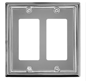 Decorative Metal Polished Chrome "Estate" Wallplate - 2-202TTT