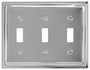 Decorative Metal Polished Chrome "Estate" Wallplate - 2-202RRR