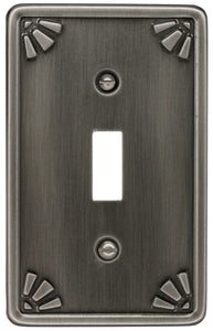 Decorative Contoured Metal "STUDIO PEWTER" Wallplate 2-212 Toggle