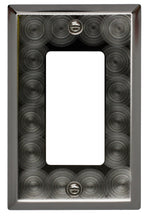 Load image into Gallery viewer, Decorative metal Techno Pewter 1Rocker Wallplate
