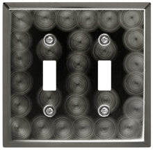 Load image into Gallery viewer, Decorative Metal Techno Pewter Wallplate 2-301 Double toggle
