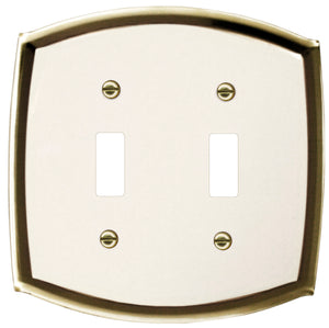 Decorative Metal Antiqued Ivory Wall Plates - 2030TT