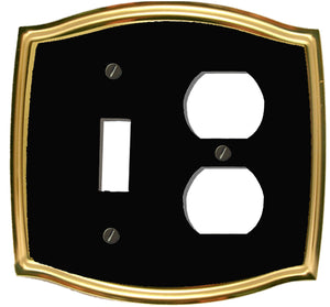 Decorative Metal Black on Brass Wallplate - 2026TT