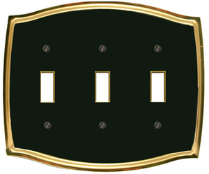 Decorative Metal Black on Brass Wallplate - 2026TT