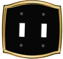 Load image into Gallery viewer, Decorative Metal Black on Brass Wallplate - 2026TT
