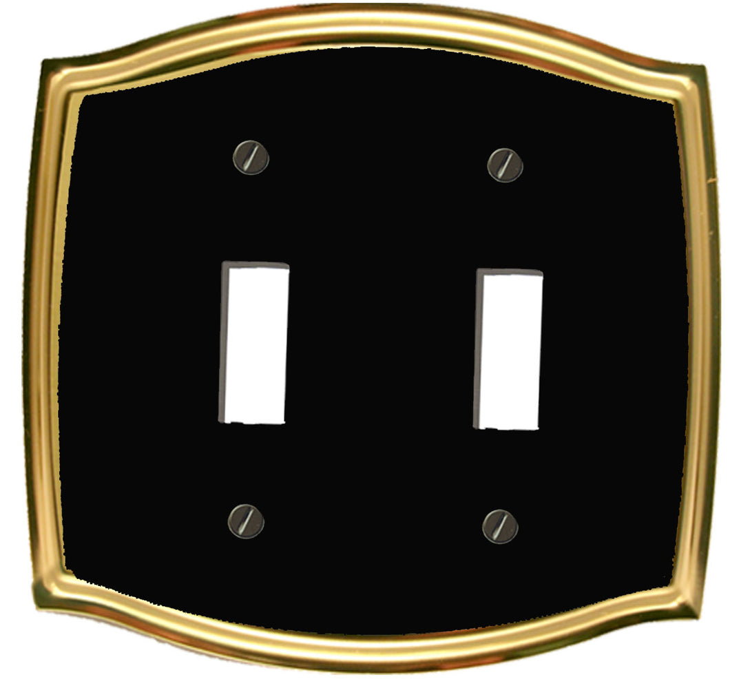 Decorative Metal Black on Brass Wallplate - 2026TT