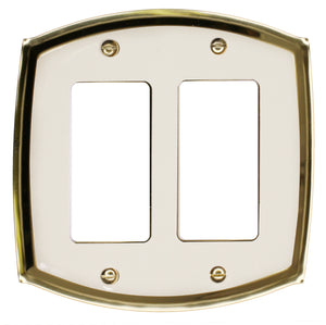 Decorative Metal Antiqued Ivory Wall Plates - 2030TT