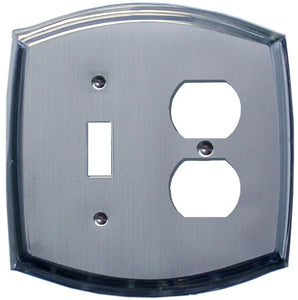 Decorative Metal Etched Chrome Wall Plate - 2053TT