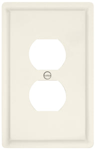 Solid Wood, Satinwood White Wallplate 29-200 Duplex